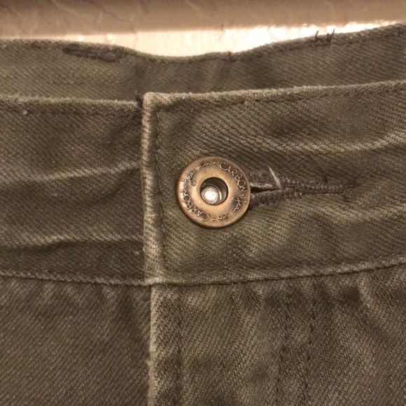 Carbon Jeans with belt mens size 34X32 olive green - Picture 7 of 13